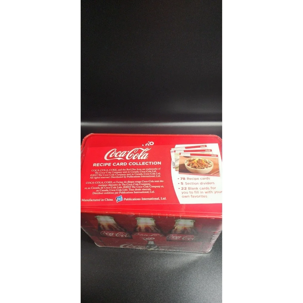 Coca Cola Recipe Tin Box 100 Anniversary Recipe Cards,Blank Cards New Sealed